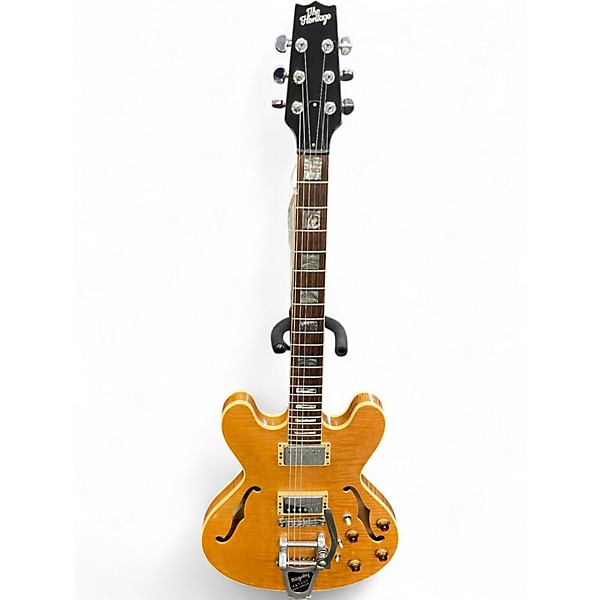 Used Heritage ed roman blues deluxe Antique Natural Hollow Body Electric Guitar