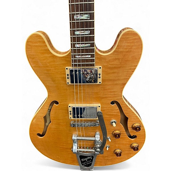 Used Heritage ed roman blues deluxe Antique Natural Hollow Body Electric Guitar