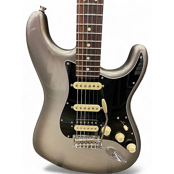 Used Fender AM PRO II STRAT HSS RW MERC Metallic Silver Solid Body Electric Guitar