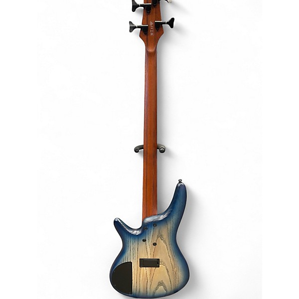 Used Ibanez SR600E blue starburst flat Electric Bass Guitar