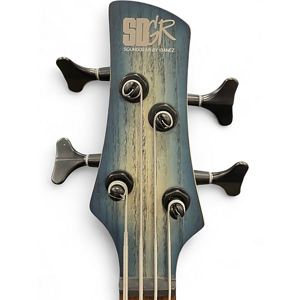 Used Ibanez SR600E blue starburst flat Electric Bass Guitar