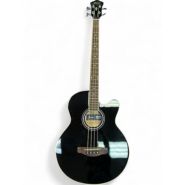 Used Ibanez AEB5E Black Acoustic Bass Guitar
