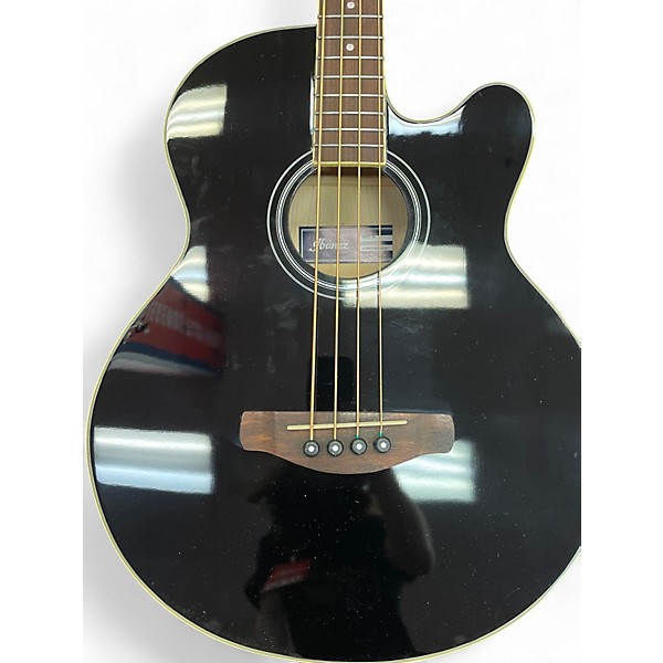 Used Ibanez AEB5E Black Acoustic Bass Guitar