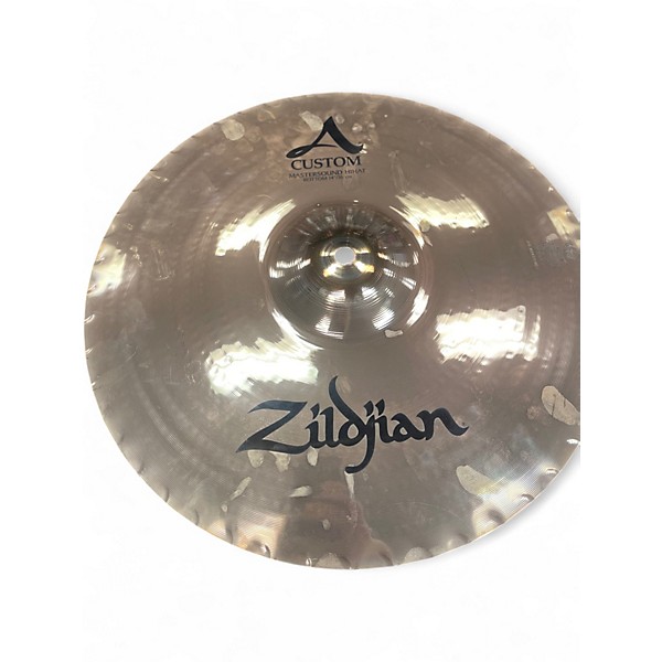 Used Zildjian 14in A Custom Mastersound Hi Hat Pair Cymbal