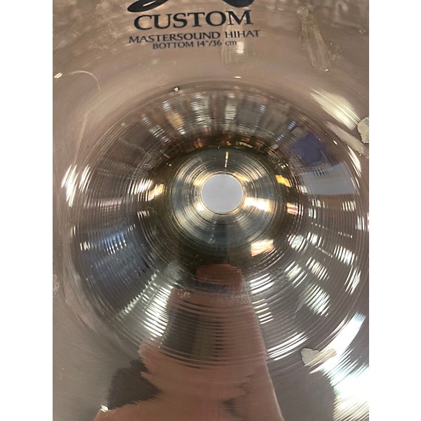 Used Zildjian 14in A Custom Mastersound Hi Hat Pair Cymbal