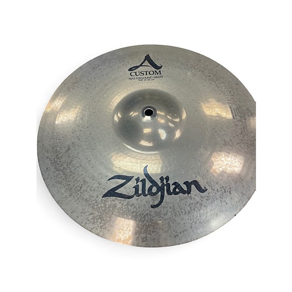 Used Zildjian 14in A Custom Mastersound Hi Hat Pair Cymbal