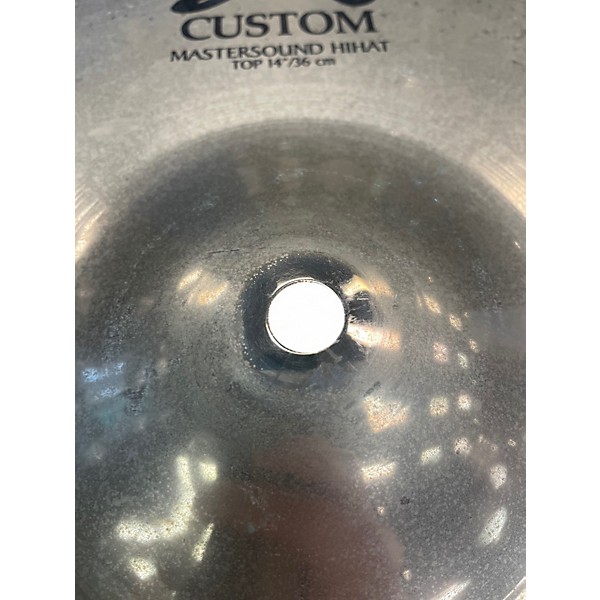 Used Zildjian 14in A Custom Mastersound Hi Hat Pair Cymbal