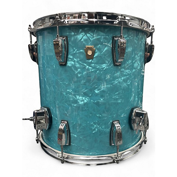 Used Ludwig 3 Piece Classic Maple Glacier Blue Drum Kit