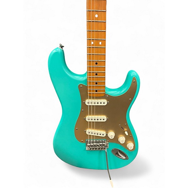 Used Squier 40th anniversary Seafoam Green Solid Body Electric Guitar