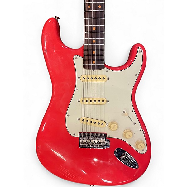 Used 2020s Fender AMERICAN VINTAGE II 1961 REISSUE STRATOCASTER FIESTA RED Solid Body Electric Guitar