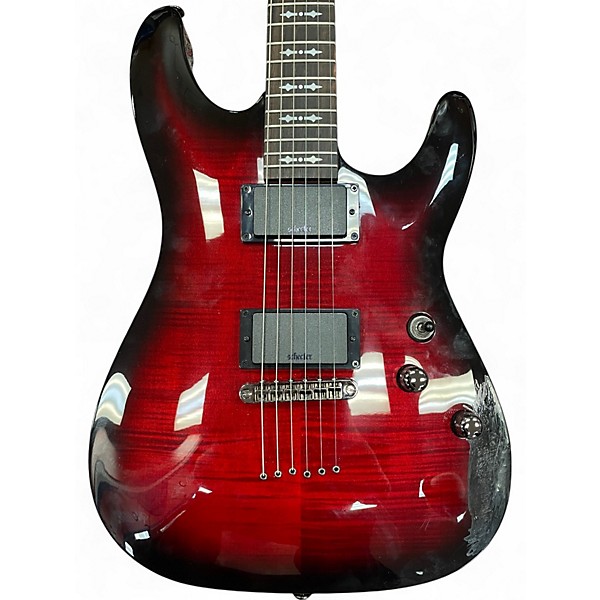 Used Schecter Guitar Research Demon 6 red Solid Body Electric Guitar
