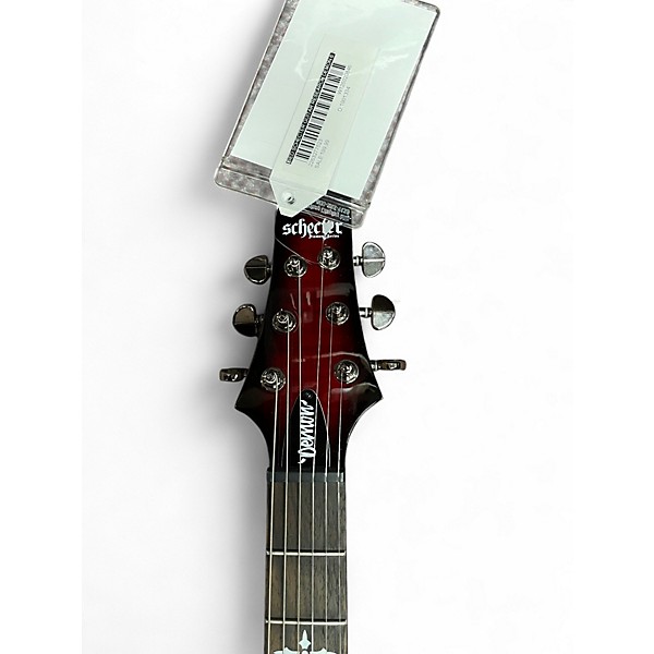 Used Schecter Guitar Research Demon 6 red Solid Body Electric Guitar