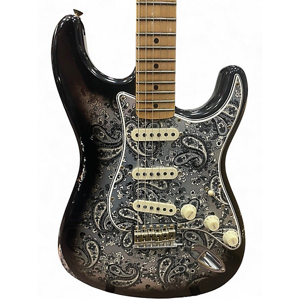 Used Fender Limited 1968 Black Paisley Stratocaster Black Paisley Solid Body Electric Guitar