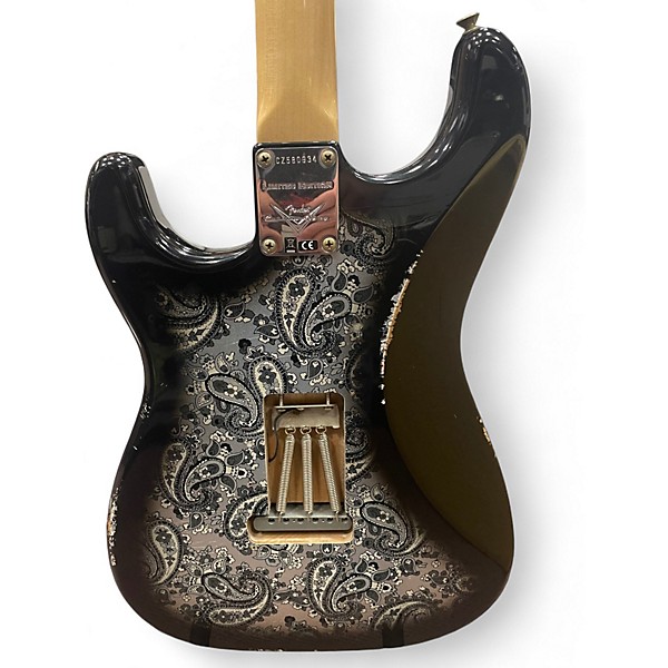 Used Fender Limited 1968 Black Paisley Stratocaster Black Paisley Solid Body Electric Guitar