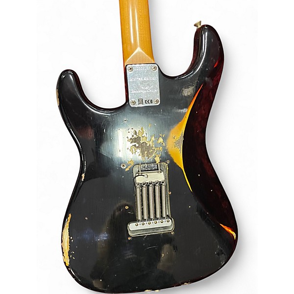 Used Fender Limited Dual Mag II Stratocaster Relic Black Solid Body Electric Guitar