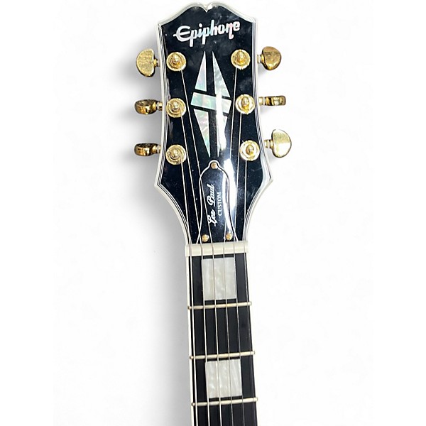 Used Epiphone Les Paul Custom Cream Solid Body Electric Guitar