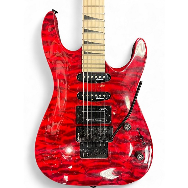 Used Jackson JS34Q Dinky Red Solid Body Electric Guitar