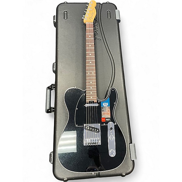 Used Fender American Elite Telecaster Mystic Black Solid Body Electric Guitar