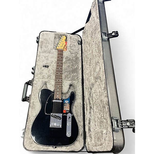 Used Fender American Elite Telecaster Mystic Black Solid Body Electric Guitar