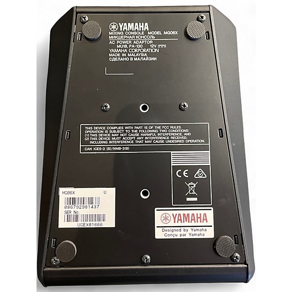 Used Yamaha MG06X Unpowered Mixer