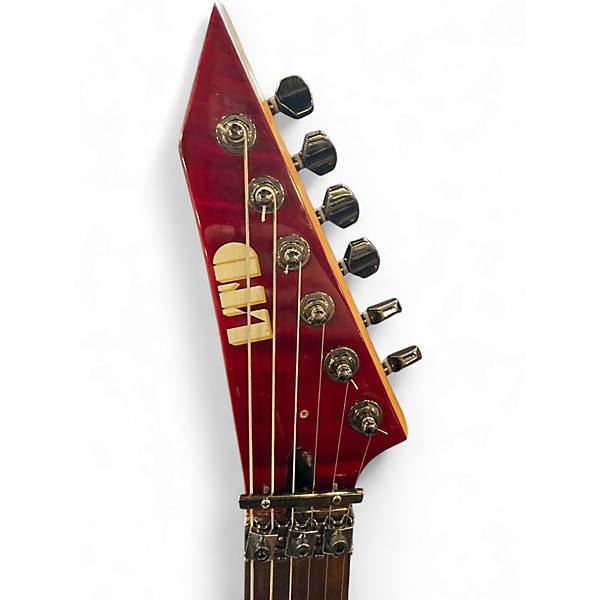 Used ESP LTD M100FM Trans Red Solid Body Electric Guitar