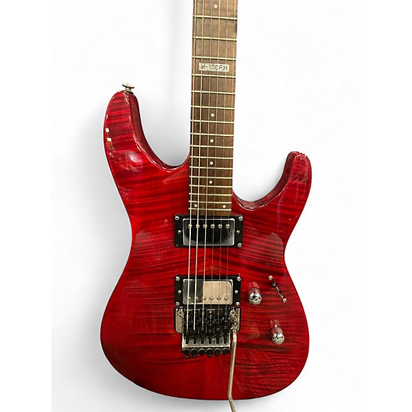 Used ESP LTD M100FM Trans Red Solid Body Electric Guitar