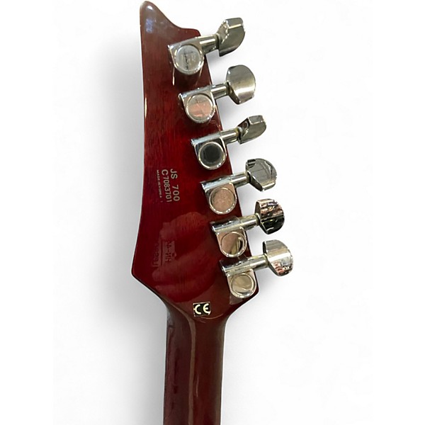 Used Ibanez JS700 Trans Red Solid Body Electric Guitar