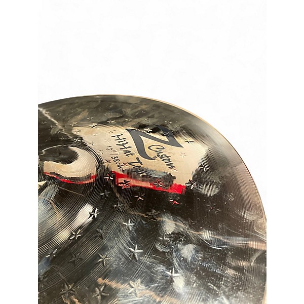 Used Zildjian 15in Z Custom Hi Hat Pair Cymbal