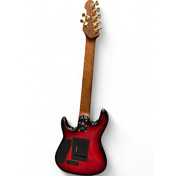 Used Ernie Ball Music Man JASON RICHARDSON SIGNATURE CUTLASS 7A Rorschach Red Solid Body Electric Guitar