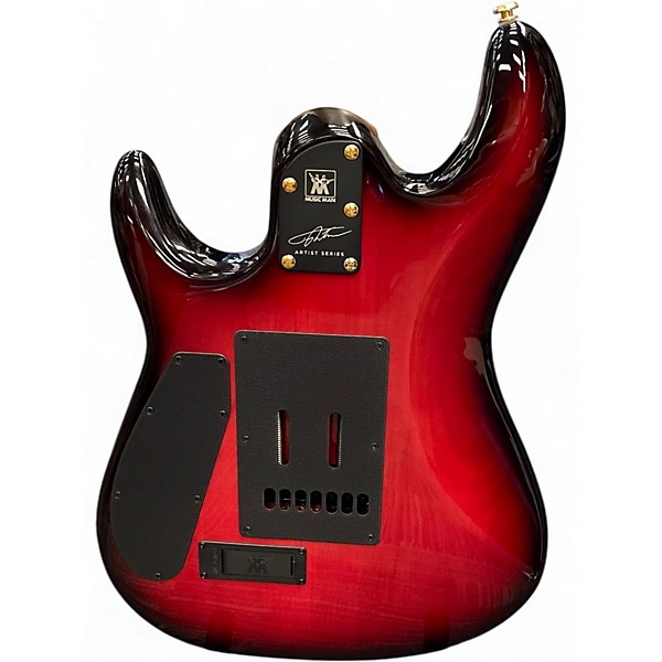 Used Ernie Ball Music Man JASON RICHARDSON SIGNATURE CUTLASS 7A Rorschach Red Solid Body Electric Guitar