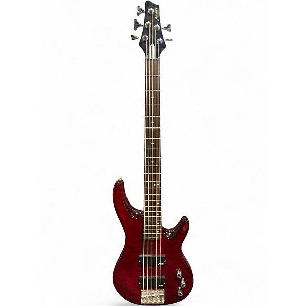 Used Alvarez AE 900 Trans Crimson Red Electric Bass Guitar