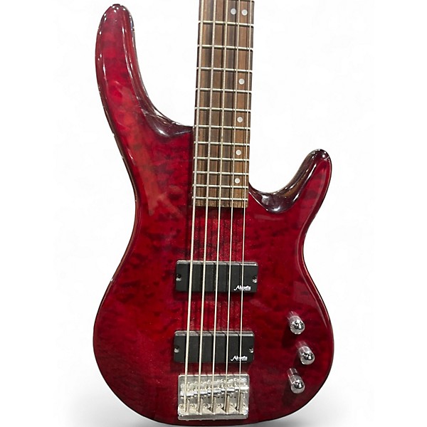 Used Alvarez AE 900 Trans Crimson Red Electric Bass Guitar