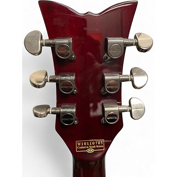 Used Schecter Guitar Research Hellraiser Special Solo 6 Cherry Solid Body Electric Guitar
