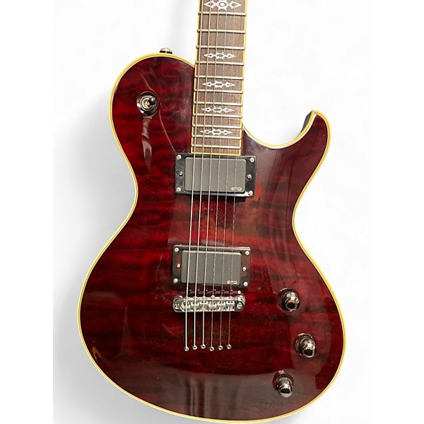 Used Schecter Guitar Research Hellraiser Special Solo 6 Cherry Solid Body Electric Guitar