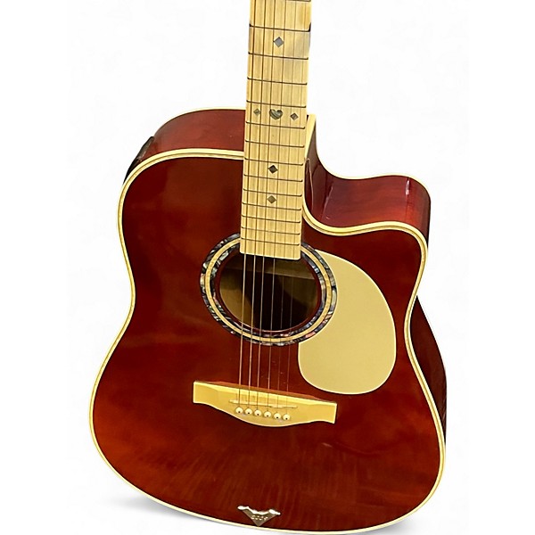 Used Esteban VL-200 Green Acoustic Guitar