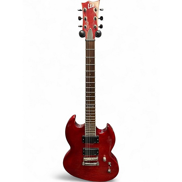 Used ESP LTD VIPER 200FM Trans Red Solid Body Electric Guitar