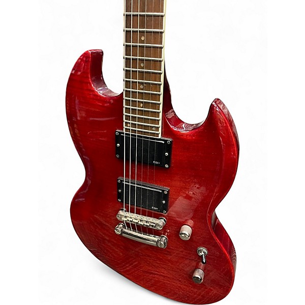 Used ESP LTD VIPER 200FM Trans Red Solid Body Electric Guitar