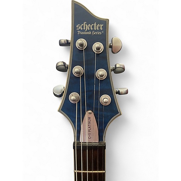 Used Schecter Guitar Research C1 Platinum Midnight Blue Solid Body Electric Guitar