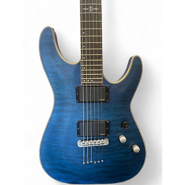 Used Schecter Guitar Research C1 Platinum Midnight Blue Solid Body Electric Guitar