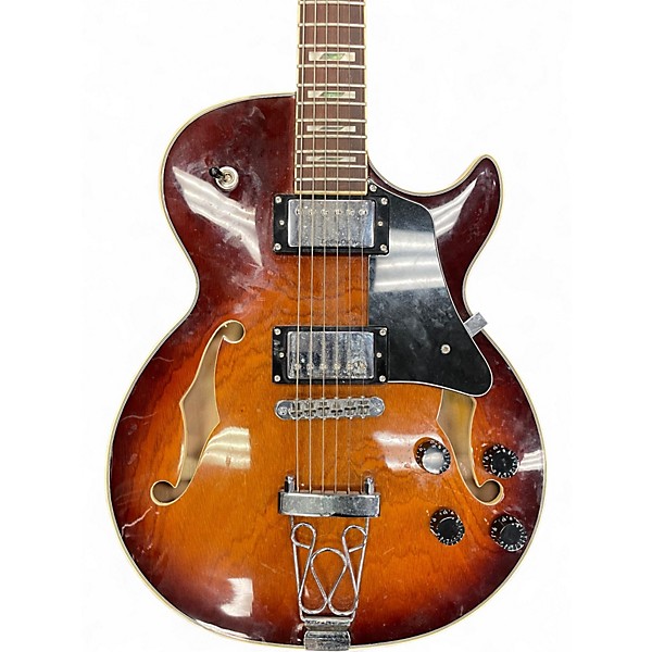 Used Iyv SINGLE CUTAWAY 3 Tone Sunburst Hollow Body Electric Guitar