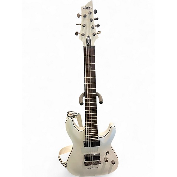 Used Schecter Guitar Research Demon 6 Alpine White Solid Body Electric Guitar