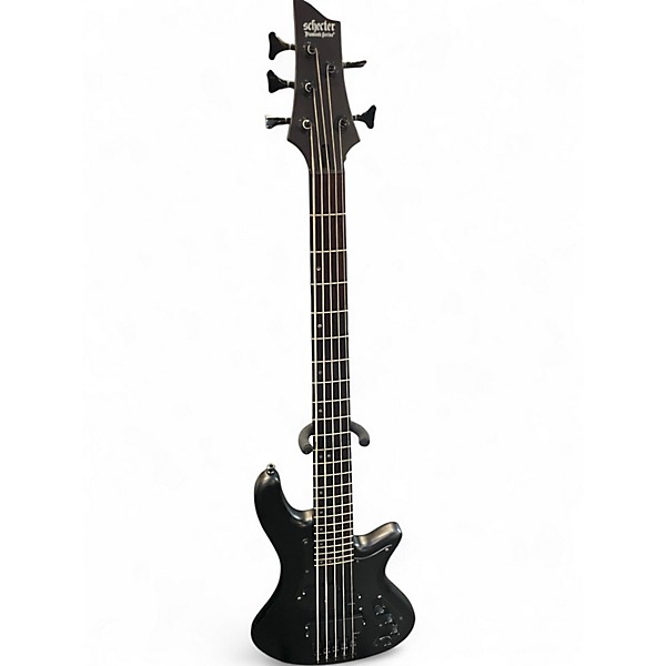 Used Schecter Guitar Research stealth Black Electric Bass Guitar