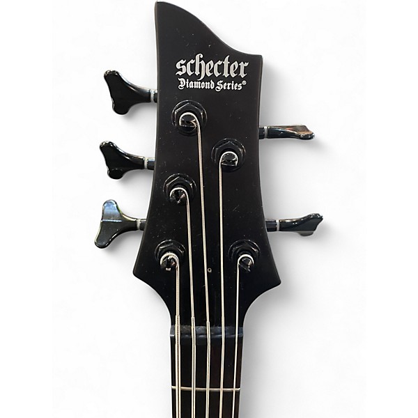 Used Schecter Guitar Research stealth Black Electric Bass Guitar