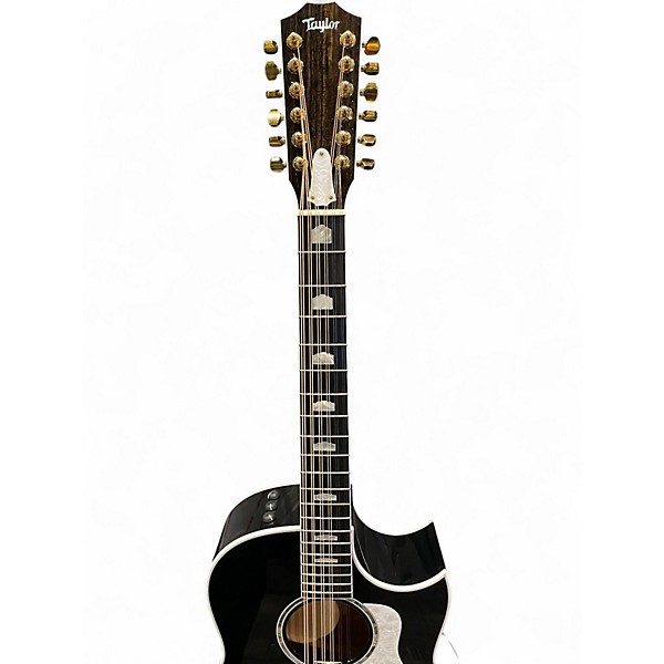 Used Taylor 657ce Doce Doble Black 12 String Acoustic Electric Guitar