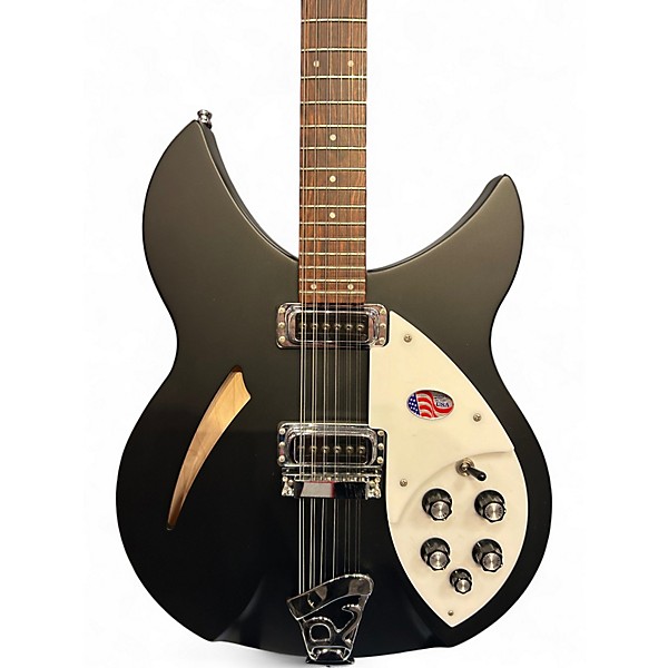 Used Rickenbacker 330/12 Black Hollow Body Electric Guitar