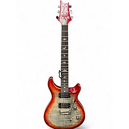 Used PRS SE Custom 24-08 Charcoal Cherry Burst Solid Body Electric Guitar