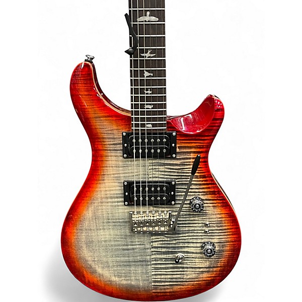 Used PRS SE Custom 24-08 Charcoal Cherry Burst Solid Body Electric Guitar