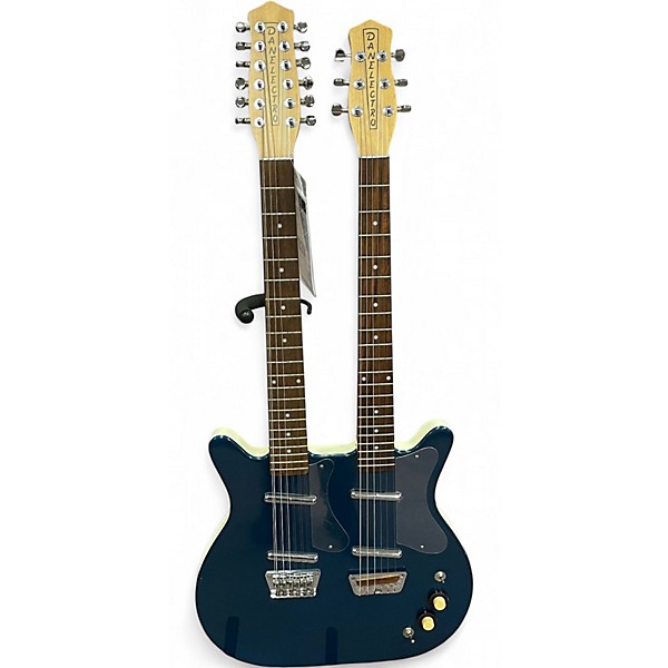 Used Danelectro 12/6 Doubleneck Blue Hollow Body Electric Guitar