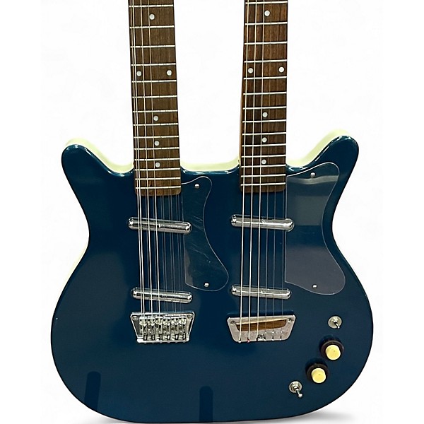 Used Danelectro 12/6 Doubleneck Blue Hollow Body Electric Guitar