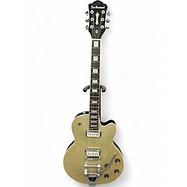 Used DeArmond M75 Metallic Gold Solid Body Electric Guitar